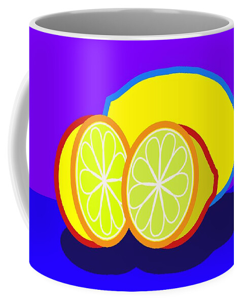Yellow Coffee Mug featuring the digital art Mellow Yellow by Fatline Graphic Art