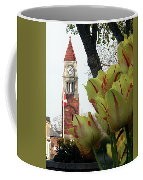 Landscape Print Coffee Mug featuring the photograph Memorial Clocktower Cenotaph -Niagara on the Lake, Canada by Kenneth Lane Smith
