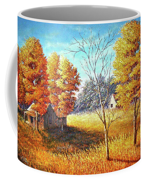 Colorful Coffee Mug featuring the painting Memories by Loxi Sibley