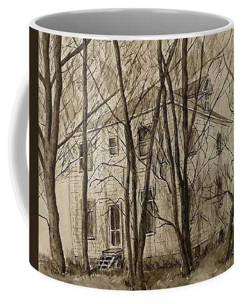 Old House Coffee Mug featuring the painting Memory Home by Kelly Mills