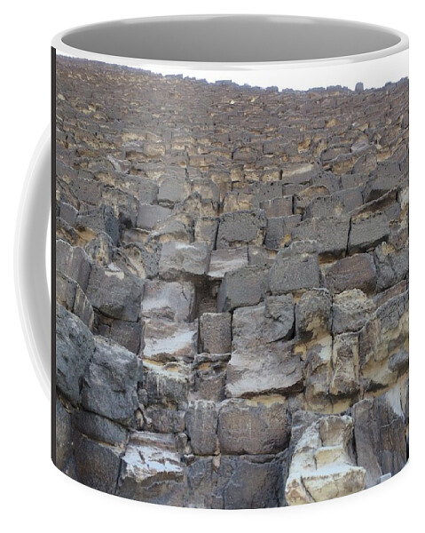 Giza Coffee Mug featuring the photograph Menkaure Pyramid by Trevor Grassi