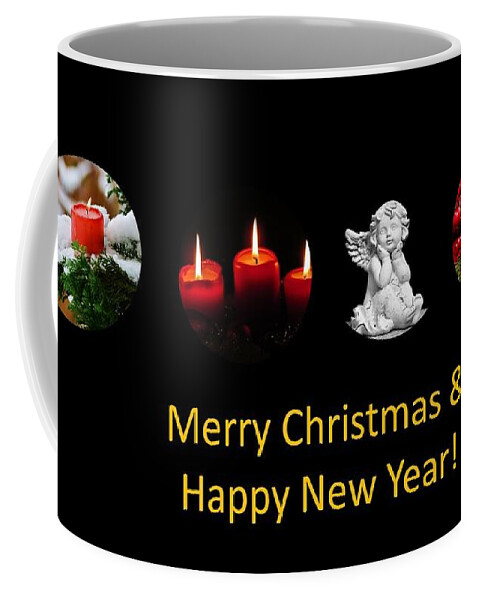 Christmas Coffee Mug featuring the photograph Merry Christmas and Happy New Year by Nancy Ayanna Wyatt