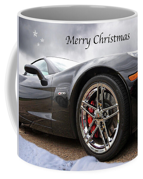 Corvette Coffee Mug featuring the photograph Merry Christmas Corvette by Gill Billington