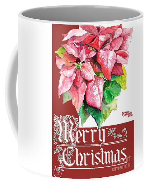 Merry Christmas Coffee Mug featuring the painting Merry Christmas by Merana Cadorette
