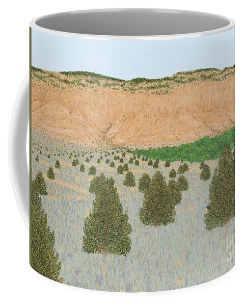 Mesas Coffee Mug featuring the painting Mesa View from The Ranch by Doug Miller