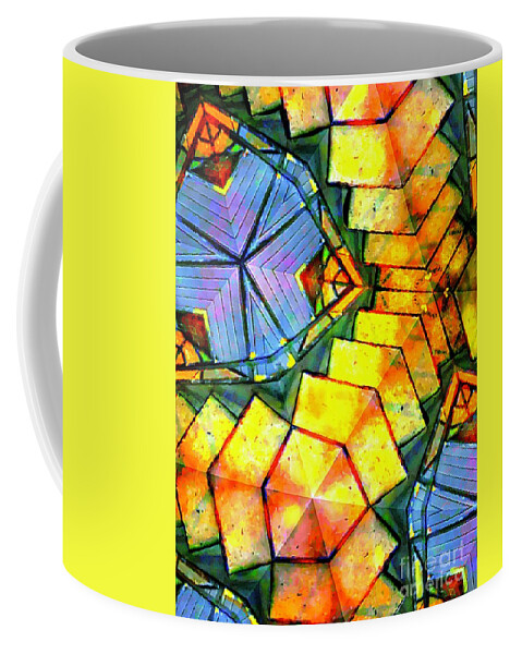 Optics Euphoria Stain Glass Coffee Mug featuring the digital art MezzMe by Glenn Hernandez