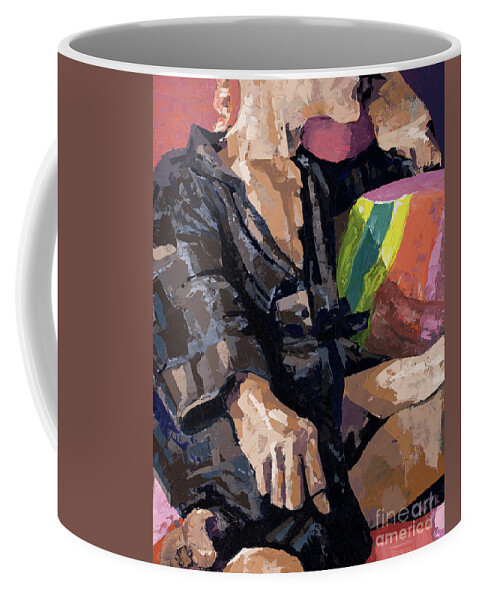 Oil Painting Coffee Mug featuring the painting Michael's Robe, 2013 by PJ Kirk