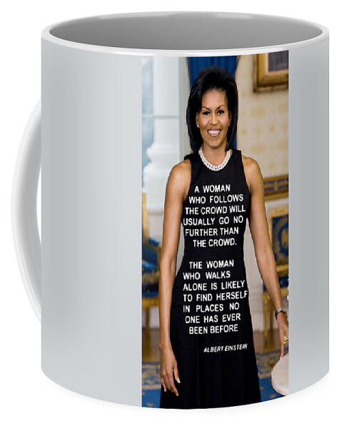 Michelle Obama Coffee Mug featuring the digital art Michelle by David Zimmerman