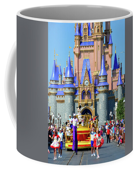 Magic Kingdom Coffee Mug featuring the photograph Mickey and friends cavalcade 2021 by David Lee Thompson
