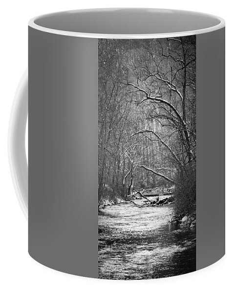 Black And White Coffee Mug featuring the photograph Mid-Winters Hike by Scott Burd