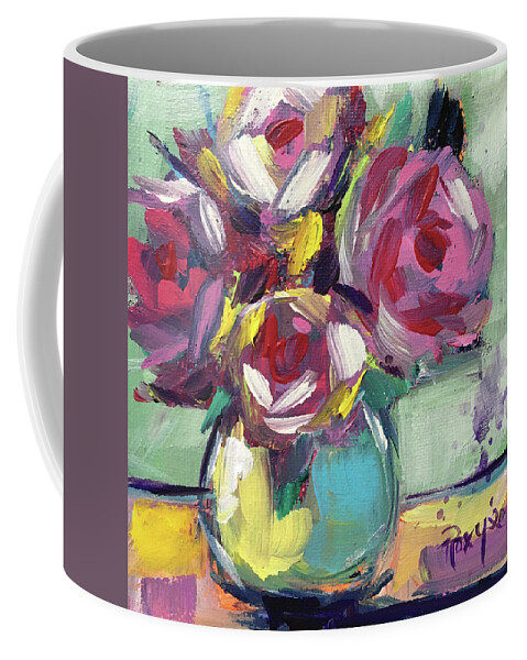 Roses Coffee Mug featuring the painting Midday Roses by Roxy Rich