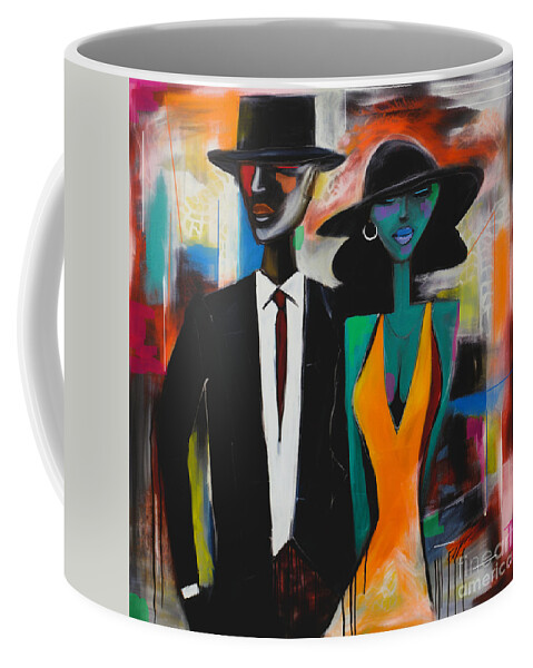 Art Coffee Mug featuring the painting Midnight Stroll Art Print by Crystal Stagg