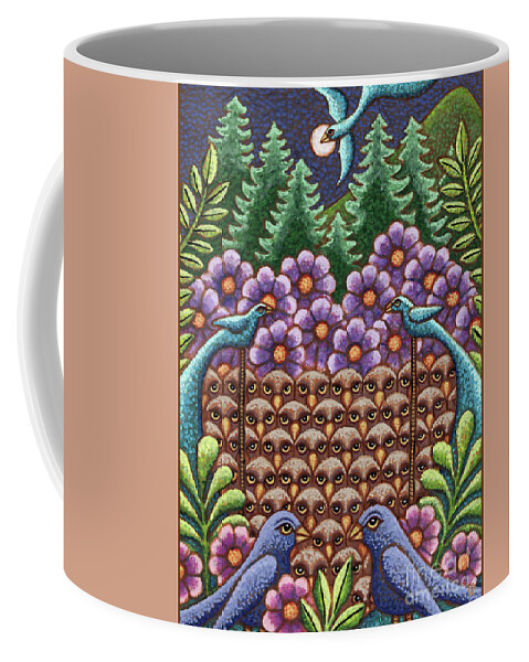 Bird Coffee Mug featuring the painting Midnight Summit by Amy E Fraser