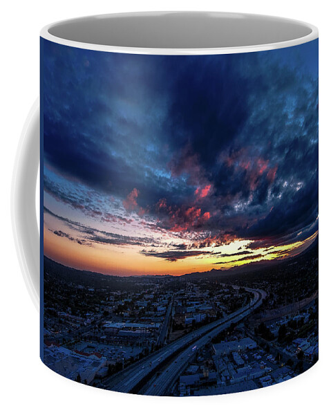 Sunset Coffee Mug featuring the photograph Midnight Sunet by Marcus Jones