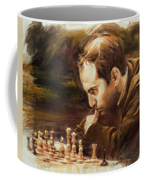 Mikhail Tal Chess Champion Coffee Mug by Dan Bulleit - Pixels