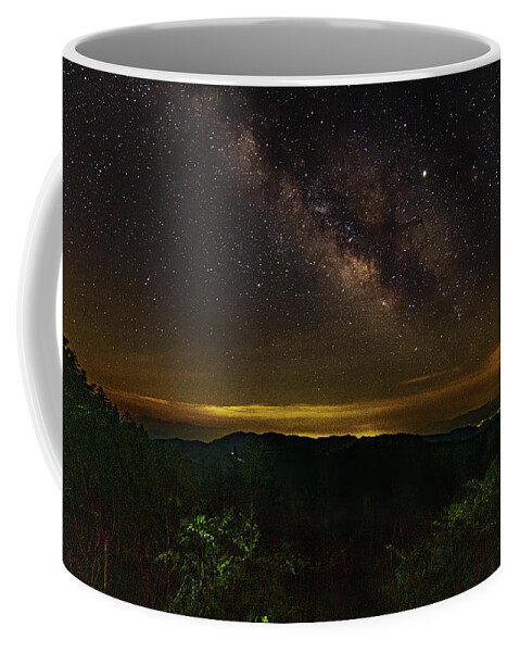 Great Smoky Mountain National Park Coffee Mug featuring the photograph Milky Way and Fireflies by Jack Peterson