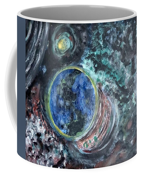 Milk Way Coffee Mug featuring the painting Milky Way Galaxy by Suzanne Berthier