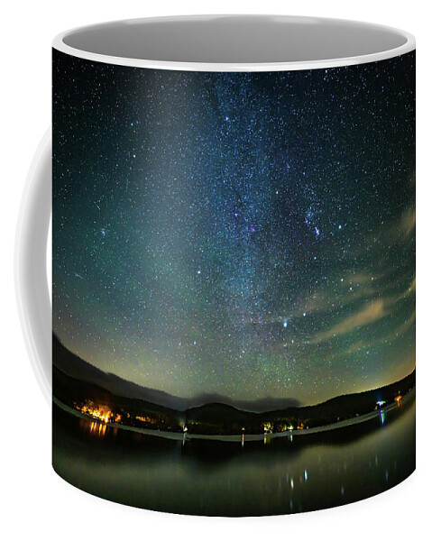 Canadarago Lake Coffee Mug featuring the photograph Milky Way over Canadarago Lake by Kevin Suttlehan