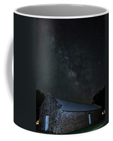 Texas Coffee Mug featuring the digital art Milky Way Over Fort Belknap by Brad Barton