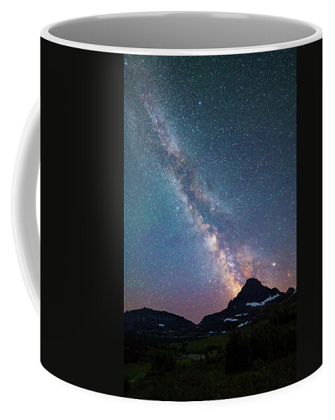 Milky Way Coffee Mug featuring the photograph Milky Way over Glacier National Park by Robert Miller