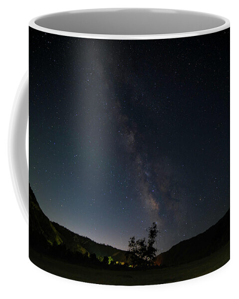 Ojai Valley Land Conservancy Coffee Mug featuring the photograph Milky Way Over Sycamore Tree by Lindsay Thomson