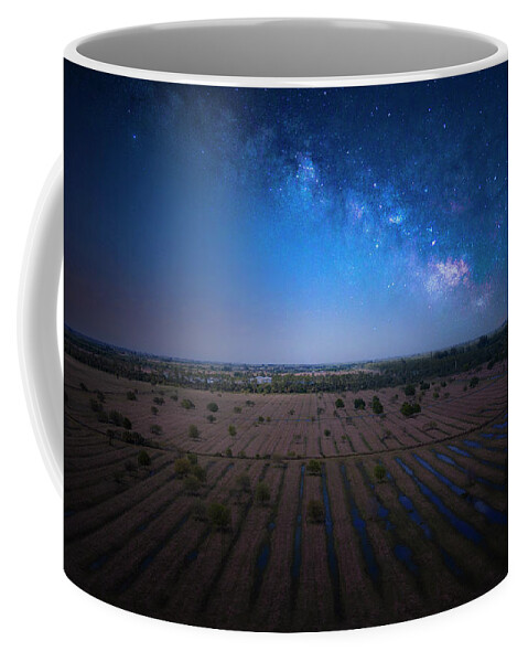 Milky Way Coffee Mug featuring the photograph Milky Way Valley by Mark Andrew Thomas