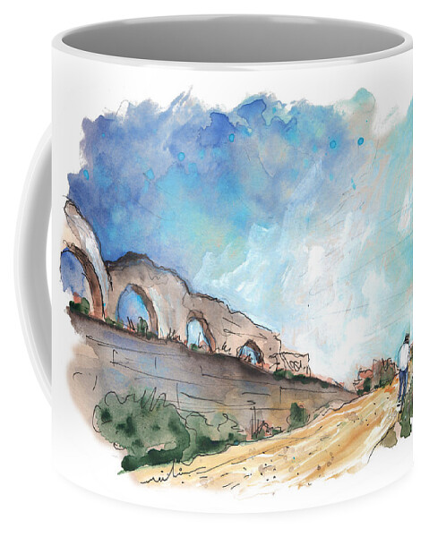 Travel Coffee Mug featuring the painting Mines Of Sierra Almagrera by Miki De Goodaboom