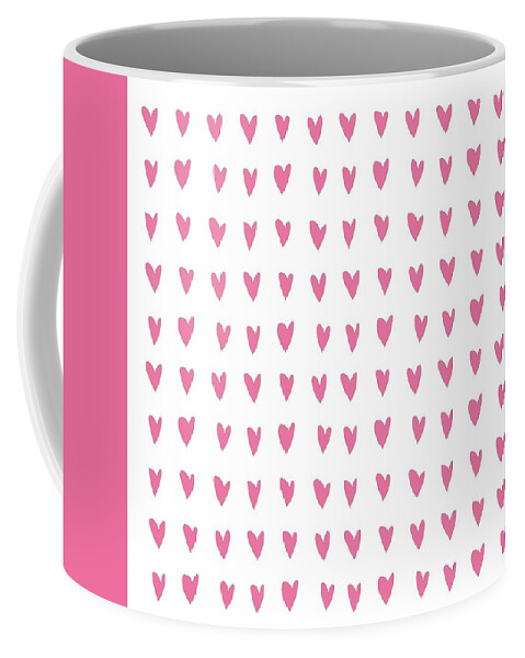 Hearts Coffee Mug featuring the drawing Mini Hearts by Ashley Rice