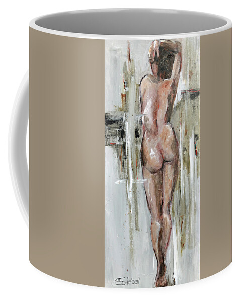 Figurative Coffee Mug featuring the painting Mirror, Mirror On The Wall by Sharon Sieben