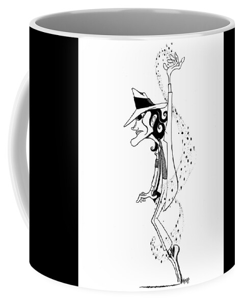 King Of Pop Coffee Mug featuring the drawing MJ by Michael Hopkins
