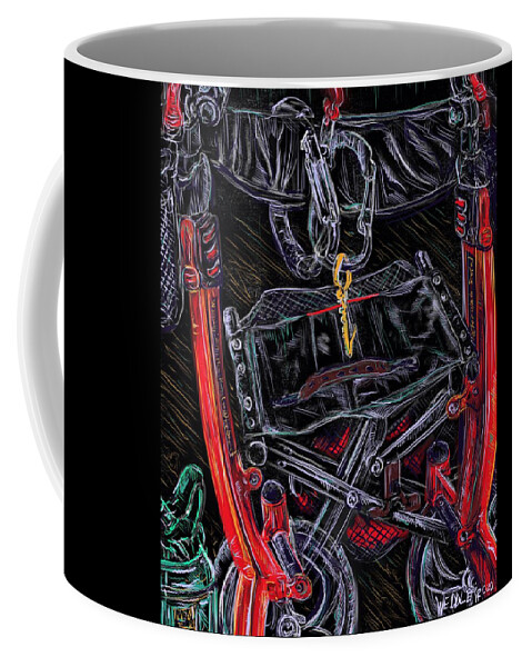 Rollator Coffee Mug featuring the digital art Mobility Equipment by Angela Weddle