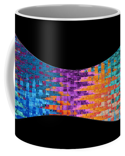 Abstract Coffee Mug featuring the digital art Mod 60's - Bow Tie? by Ronald Mills