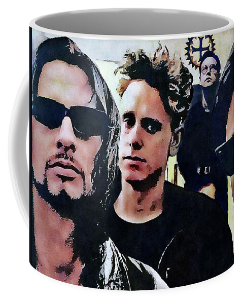Depeche Mode Coffee Mug featuring the painting Mode 93 by Mark Baranowski