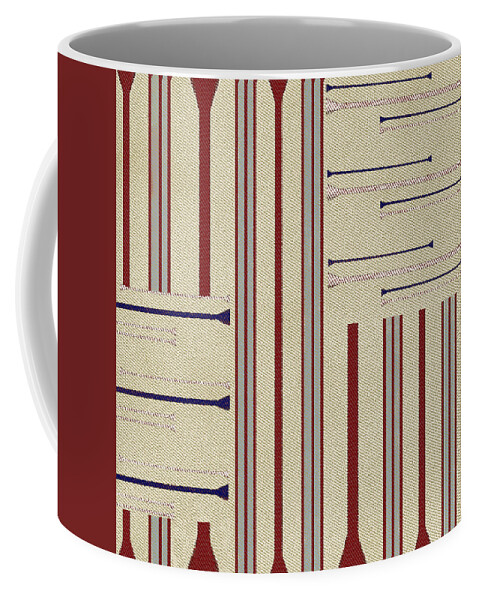 Stripe Coffee Mug featuring the digital art Modern African Ticking Stripe by Sand And Chi