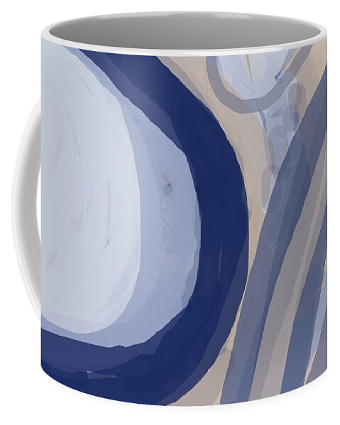 Abstract Coffee Mug featuring the painting Modern disign by Vesna Antic