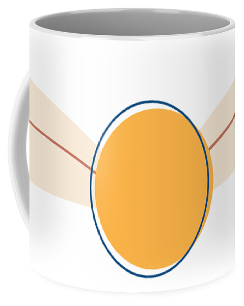Modern Coffee Mug featuring the digital art Modern Lines Harry Potter Snitch Abstract by Ink Well