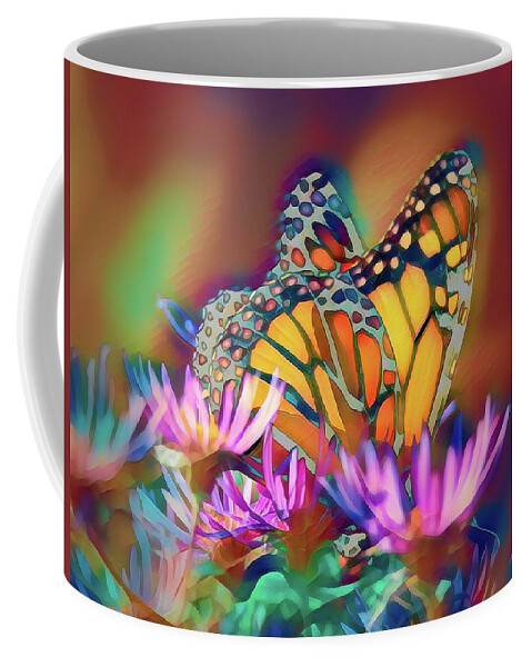 Butterfly Coffee Mug featuring the photograph Modern Monarch by Mary Walchuck