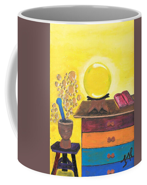 White Magic Coffee Mug featuring the painting Modern Mysticism by Esoteric Gardens KN