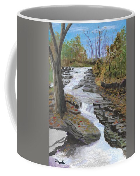 Mohawk Coffee Mug featuring the painting Mohawk Cascade by David Bigelow