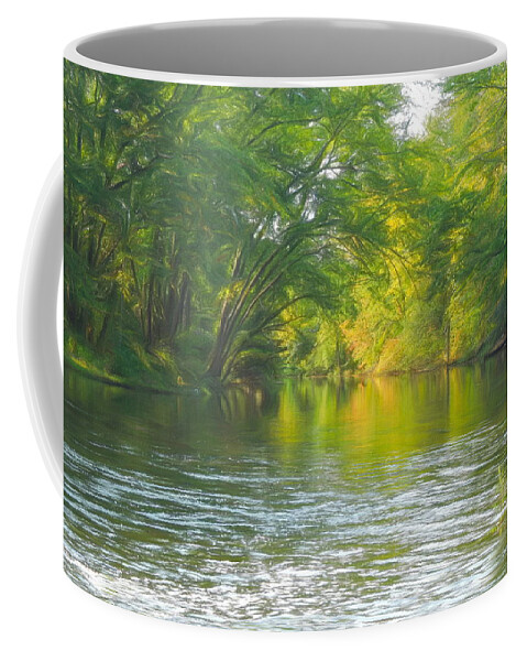 Mohican River Coffee Mug featuring the digital art Mohican River by Susan Hope Finley