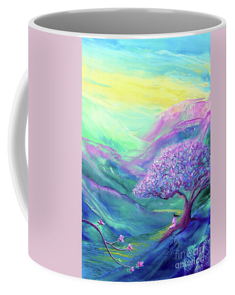 Meditation Coffee Mug featuring the painting Moment of Serenity by Jane Small