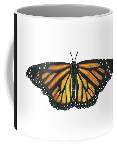 Monarch Coffee Mug featuring the painting Monarch Butterfly by Pamela Schwartz