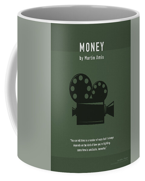 Money Coffee Mug featuring the mixed media Money by Martin Amis Greatest Books Ever Art Print Series 363 by Design Turnpike