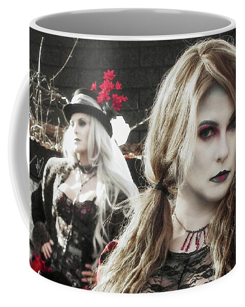Cosplay Coffee Mug featuring the photograph Monique and Ryli 5 by Mark Baranowski