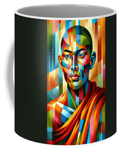 Monk Coffee Mug featuring the painting Monk by Emeka Okoro