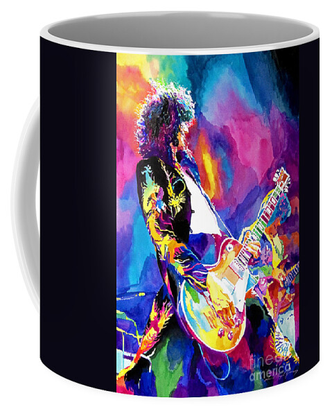 Jimmy Page Artwork Coffee Mug featuring the painting Monolithic Riff - Jimmy Page by David Lloyd Glover