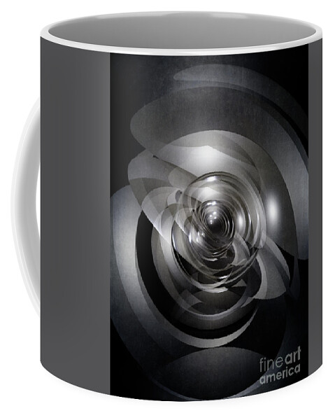 Mirror Coffee Mug featuring the digital art Monotone Mirror by Phil Perkins