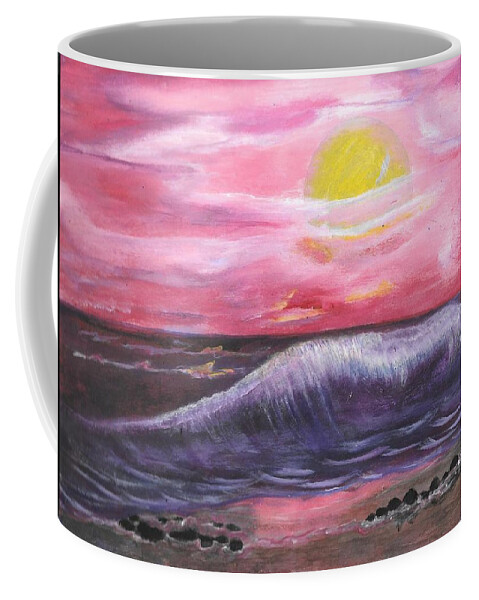 Wave Coffee Mug featuring the painting Monster Wave by Esoteric Gardens KN