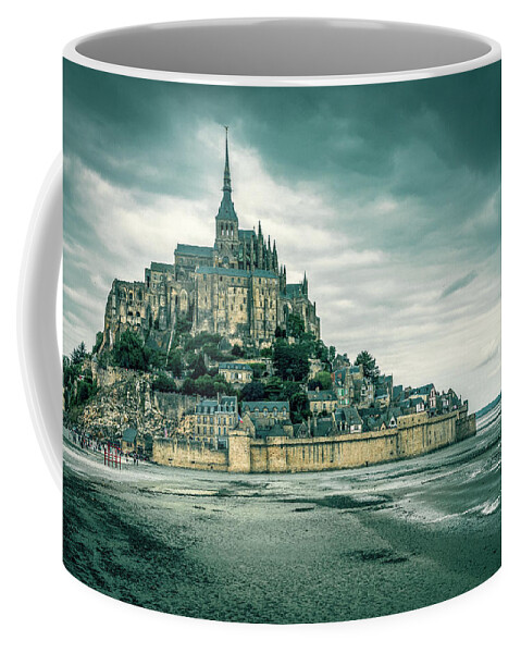 Horizontal Coffee Mug featuring the photograph Mont-Saint-Michel in Normandy by Benoit Bruchez