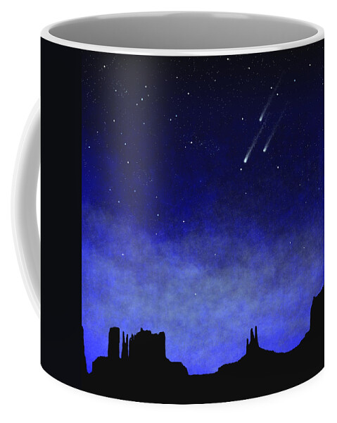 Monument Valley Coffee Mug featuring the painting Monument Valley Wall Mural by Frank Wilson
